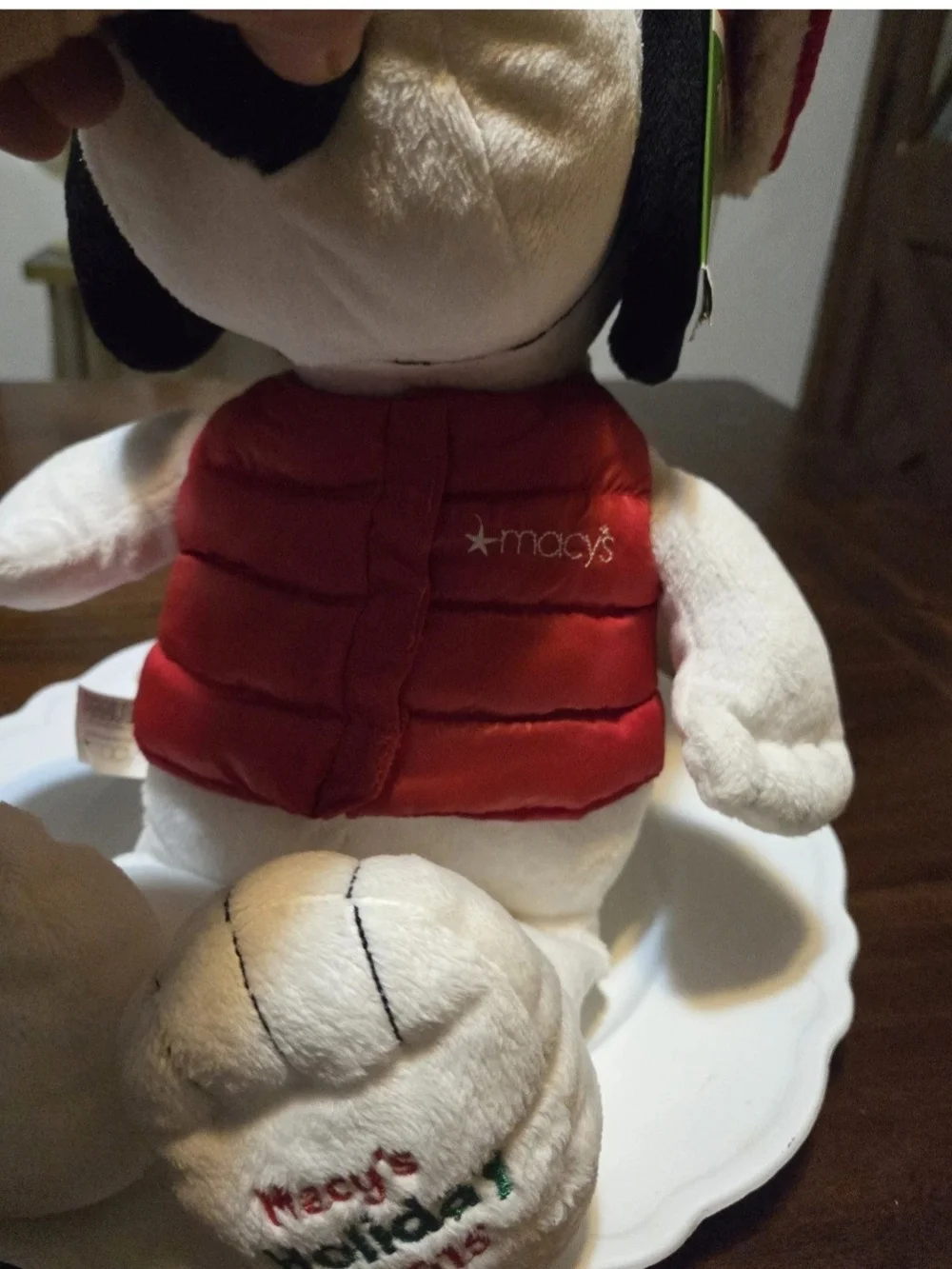 Macy's Holiday Snoopy Plush — Red Hat and Vest